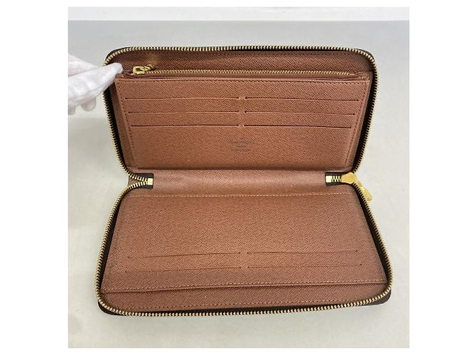 Cartera Larga Louis Vuitton Monogram Zippy Organizer Castaño - vista 8