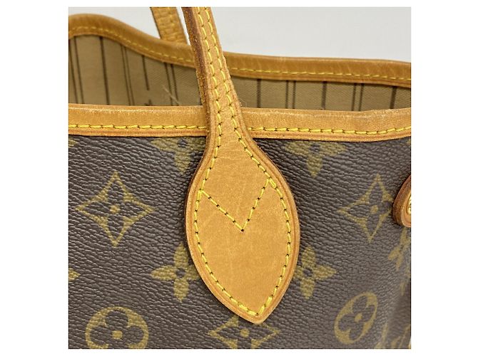 Borsa Tote Louis Vuitton Monogram Neverfull PM Marrone - vista 10