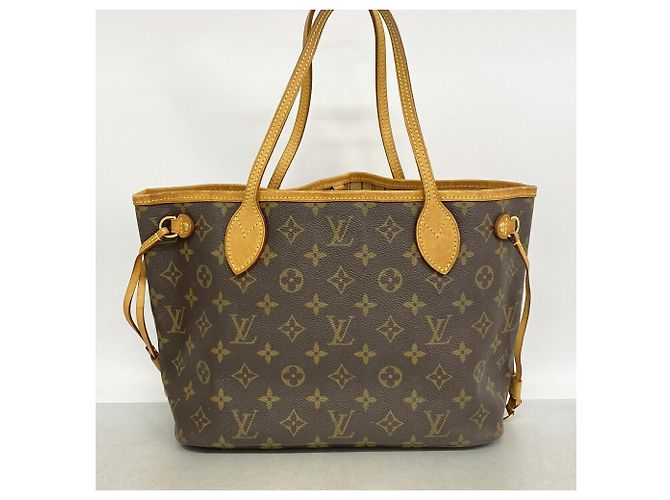 Borsa Tote Louis Vuitton Monogram Neverfull PM Marrone - vista 11