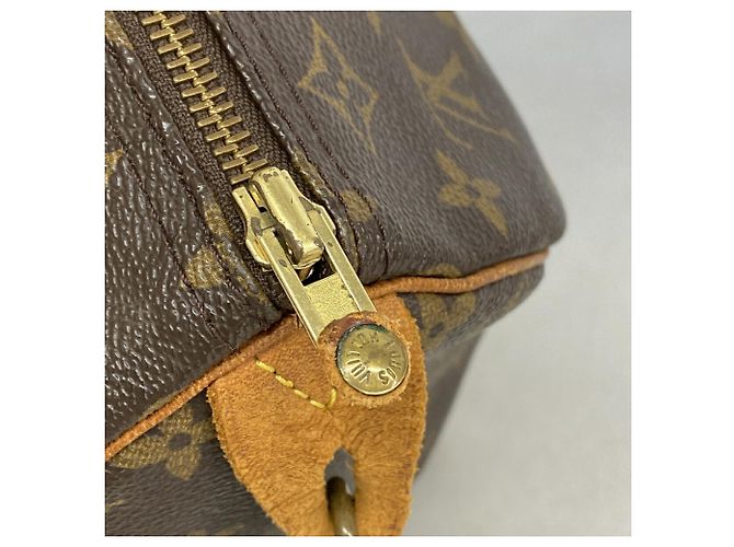 Borsa Louis Vuitton Monogram Speedy 30 Marrone - vista 6