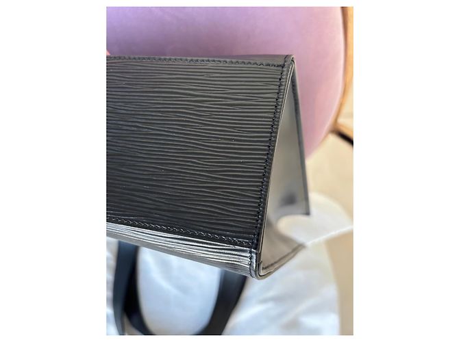 Borsa Louis Vuitton Gémeaux GM in pelle Epi Nero - vista 14