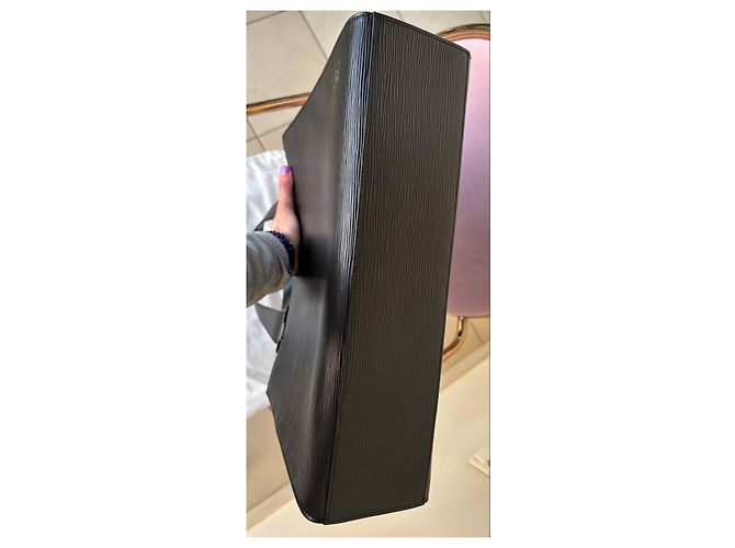 Borsa Louis Vuitton Gémeaux GM in pelle Epi Nero - vista 20