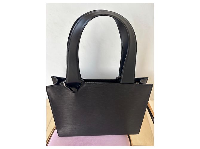Borsa Louis Vuitton Gémeaux GM in pelle Epi Nero - vista 4