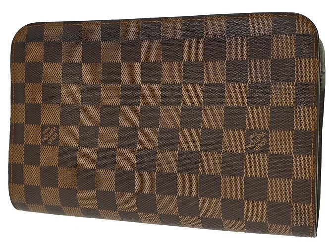Louis Vuitton Pochette Saint Louis Damier Ebene Marrone - vista 2