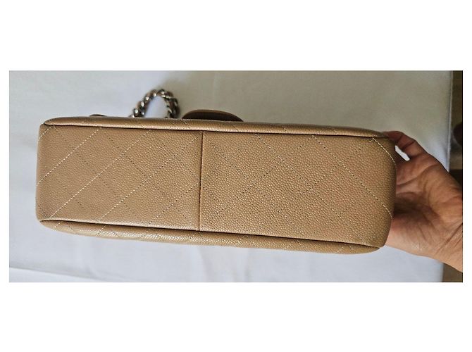 Borsa a patta Chanel Jumbo in pelle. Rosa - vista 9