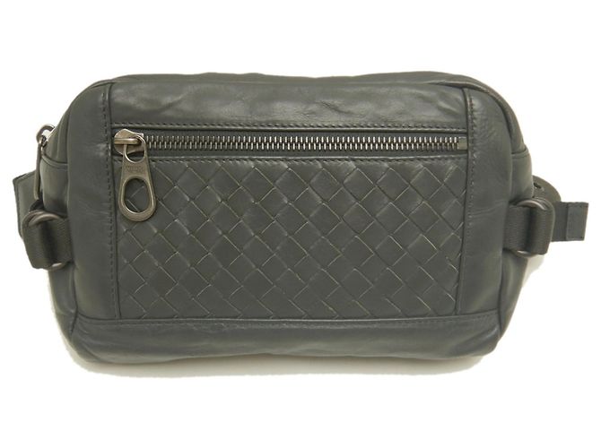 Borsa a vita Bottega Veneta Intrecciato Grigio antracite - vista 2