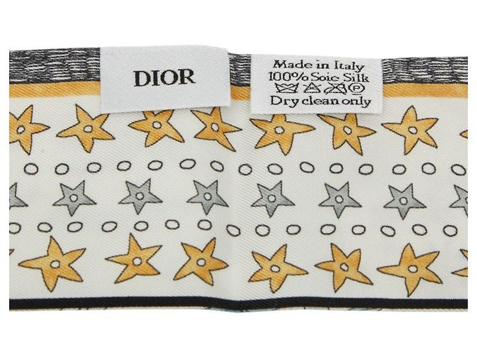 Sciarpa Christian Dior Dior Mitzah Tarot Toile Star Bianco Multicolore - vista 3