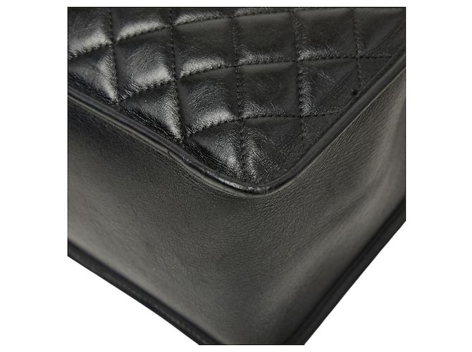 Borsa Tote Chanel Matelassé Coco Mark Chain Nero - vista 4