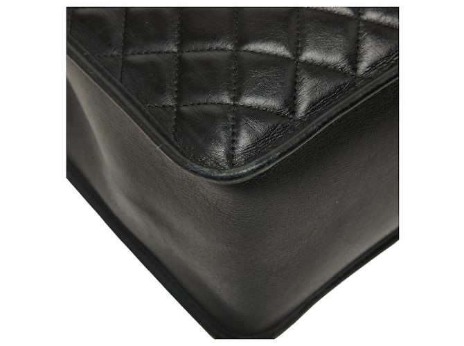Borsa Tote Chanel Matelassé Coco Mark Chain Nero - vista 7