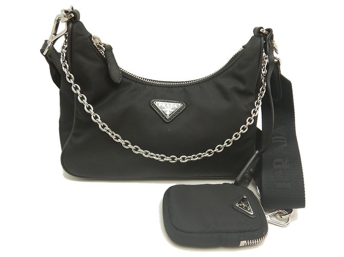 Saffiano Borsa a tracolla PRADA Re-Edition 2005 1BH204 Nero - vista 2