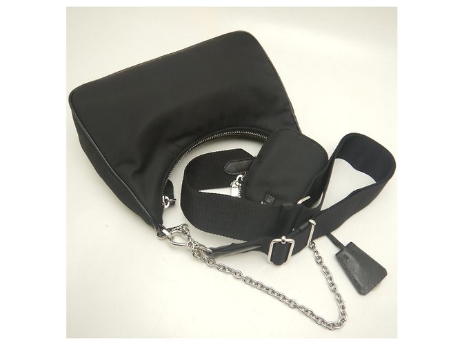 Saffiano Borsa a tracolla PRADA Re-Edition 2005 1BH204 Nero - vista 3
