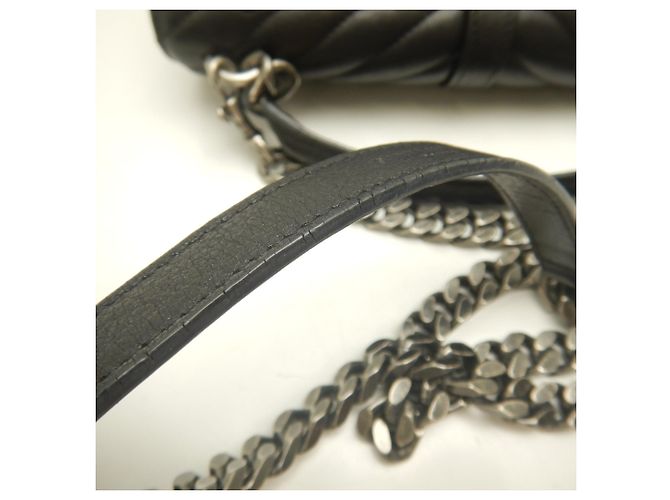 Borsa a tracolla 2-Way College in pelle nera Yves Saint Laurent Nero - vista 12
