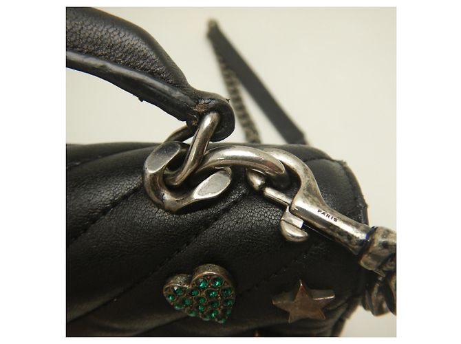 Borsa a tracolla 2-Way College in pelle nera Yves Saint Laurent Nero - vista 16
