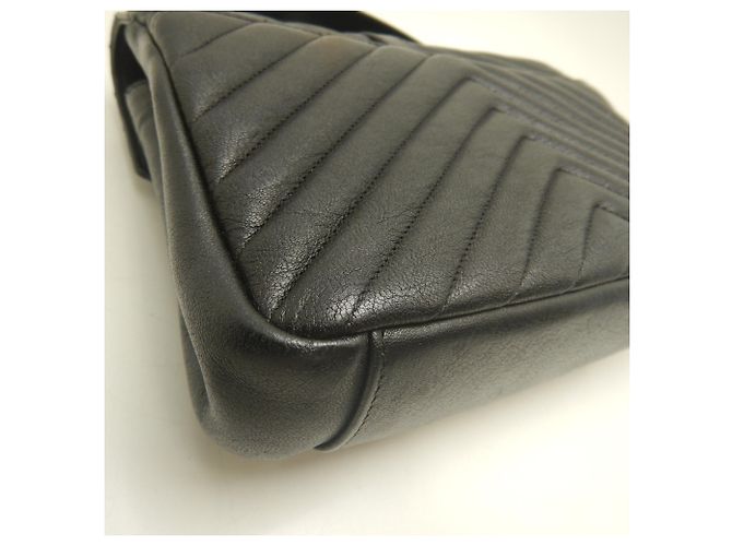 Borsa a tracolla 2-Way College in pelle nera Yves Saint Laurent Nero - vista 18