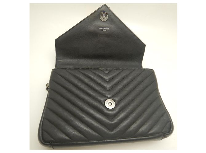 Borsa a tracolla 2-Way College in pelle nera Yves Saint Laurent Nero - vista 4