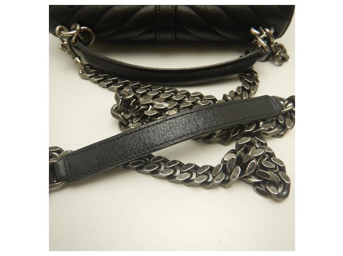 Borsa a tracolla 2-Way College in pelle nera Yves Saint Laurent Nero - vista 6