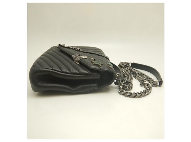 Borsa a tracolla 2-Way College in pelle nera Yves Saint Laurent Nero - vista 7