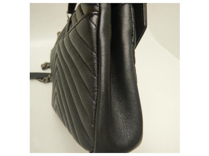 Borsa a tracolla 2-Way College in pelle nera Yves Saint Laurent Nero - vista 9