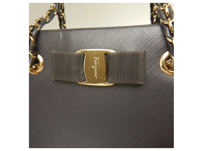 Borsa Salvatore Ferragamo Vara Ribbon AU-21 E998 Marrone - vista 10