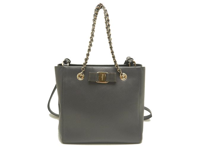 Borsa Salvatore Ferragamo Vara Ribbon AU-21 E998 Marrone - vista 2