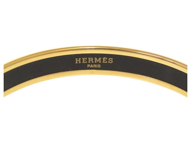 Hermès Bracciale Rigido Hermes Email PM Metal Gold Orange D'oro Arancione - vista 4