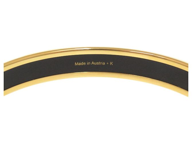 Hermès Bracciale Rigido Hermes Email PM Metal Gold Orange D'oro Arancione - vista 5