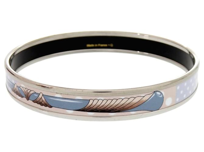 Bracciale Hermès Email PM Metallo Argento Blu - vista 2
