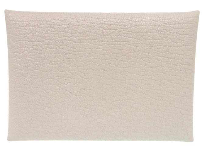 Hermès Tarjetero Hermes Calvi Duo Chevre Blanco - vista 3