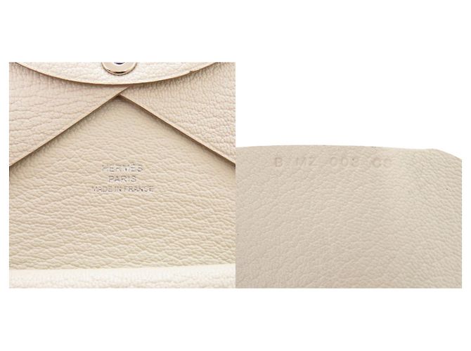 Hermès Tarjetero Hermes Calvi Duo Chevre Blanco - vista 8