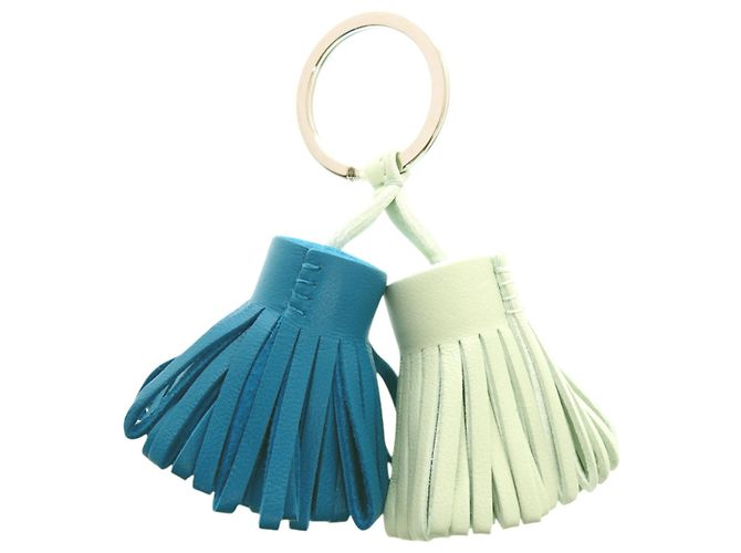 Hermès Hermes Carmen Unodos Agneau Milo Blue Schlüsselanhänger - Ansicht 3