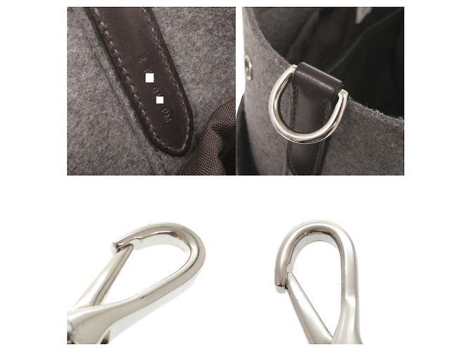 Hermès Hermes Sac de Pansage Groom Felt Tote Bag Marrone - vista 10