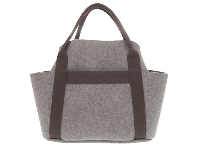 Hermès Hermes Sac de Pansage Groom Felt Tote Bag Marrone - vista 3