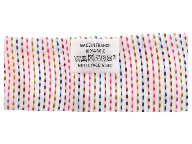Hermès Hermes Twilly Chevalo Scope Neon Schal Pink Weiß Mehrfarben - Ansicht 4