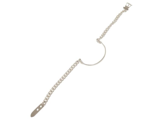 Hermès Boucles Sellier Inflexible Double Tour Bracelet Argento - vista 3