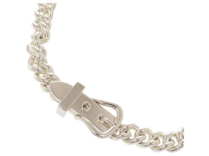 Hermès Boucles Sellier Inflexible Double Tour Bracelet Argento - vista 4