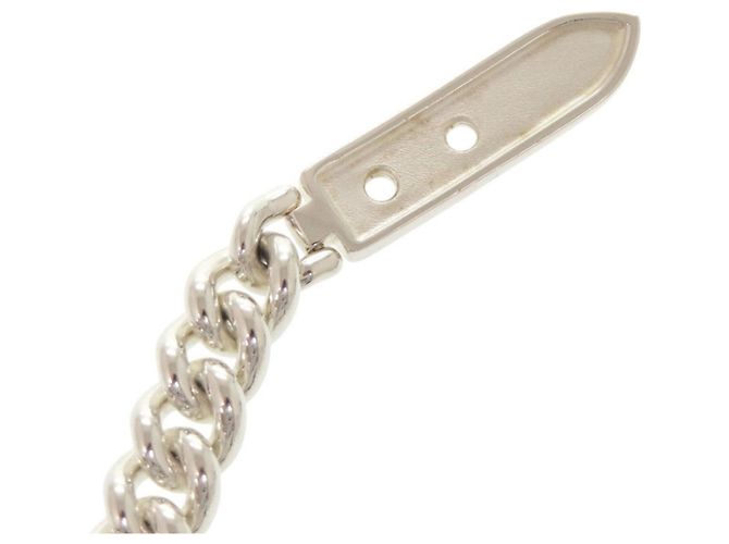 Hermès Boucles Sellier Inflexible Double Tour Bracelet Argento - vista 8