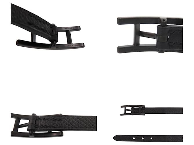Hermès Pulsera Behapi Double Tour Hermes Negro - vista 4