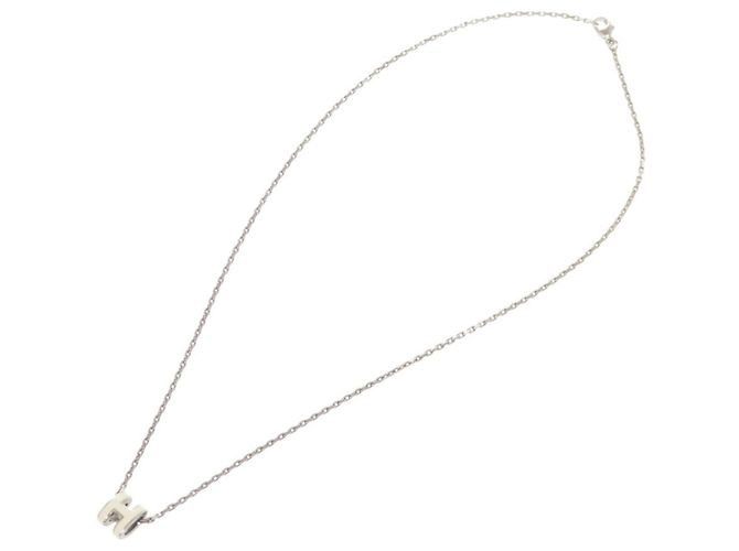Hermès Collar Hermes Pop H Mini White Silver Hardware Plata Blanco - vista 3