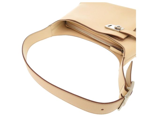 Borsa a tracolla in pelle Gancini Salvatore Ferragamo Beige - vista 5