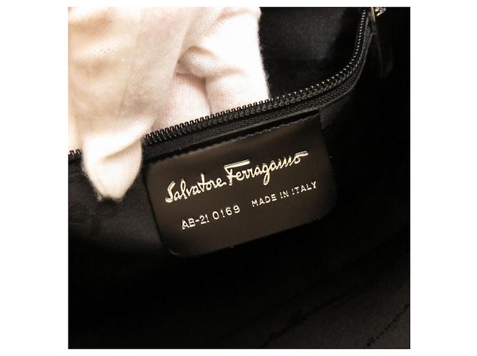 Borsa a tracolla in pelle Gancini Salvatore Ferragamo Beige - vista 8