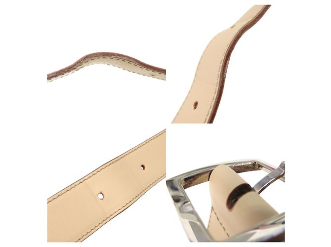 Borsa a tracolla in pelle Gancini Salvatore Ferragamo Beige - vista 9