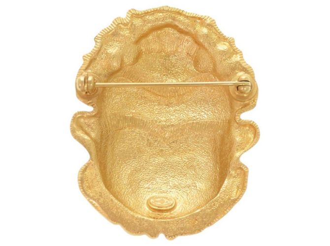 Spilla Chanel motivo scarabeo dorata D'oro - vista 2