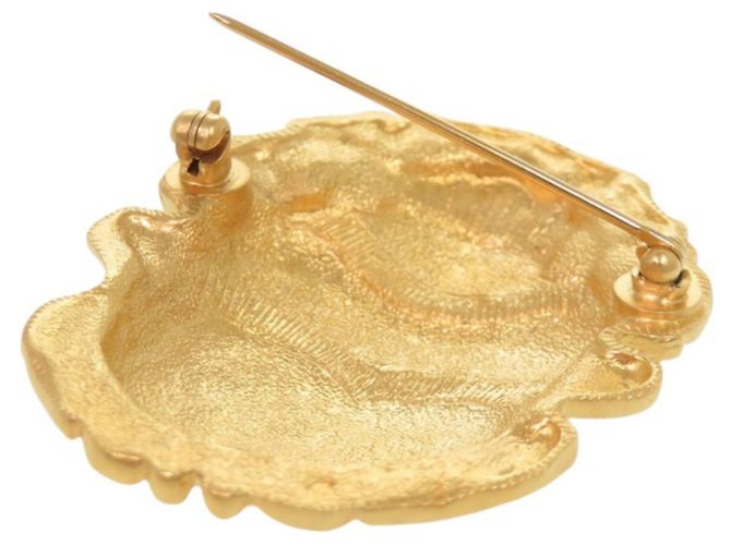 Spilla Chanel motivo scarabeo dorata D'oro - vista 4