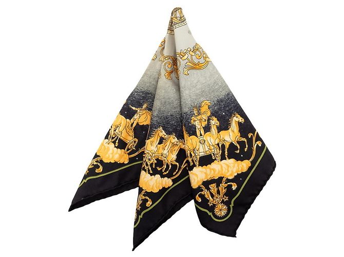 Hermès Hermes Carre 42 COSMOS Seidentuch Schwarz Mehrfarben - Ansicht 3