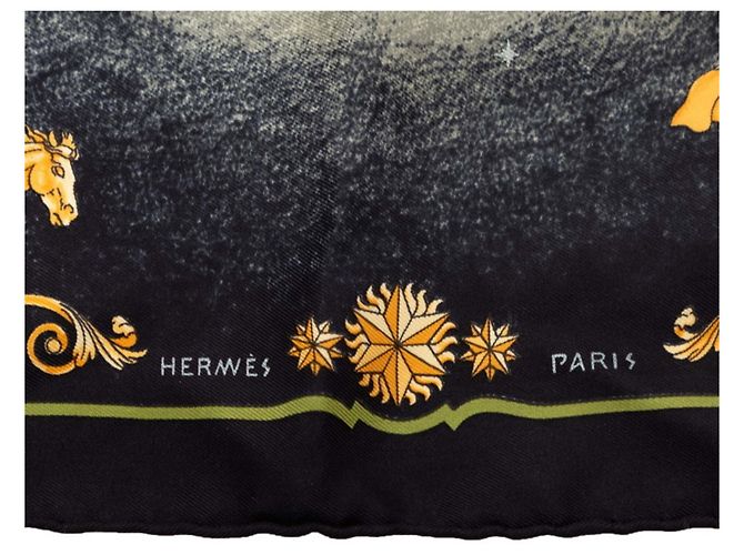 Hermès Hermes Carre 42 COSMOS Seidentuch Schwarz Mehrfarben - Ansicht 4