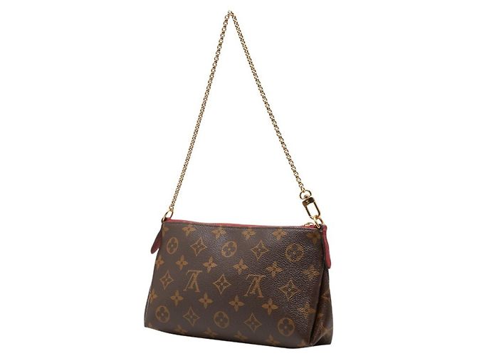 Borsa a mano con catena Louis Vuitton Monogram Pallas Clutch Marrone Rosso Fuschia Monogramma - vista 2