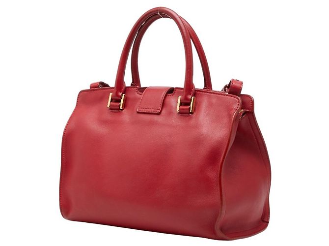 Borsa a mano Saint Laurent Baby Monogram Cabas Rosso - vista 2