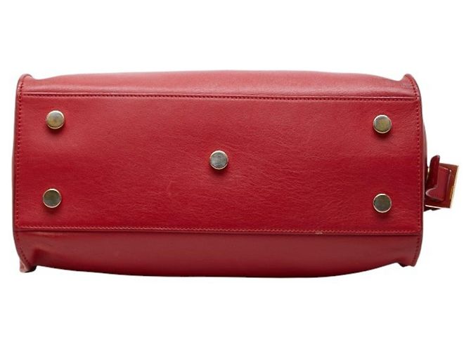 Borsa a mano Saint Laurent Baby Monogram Cabas Rosso - vista 3