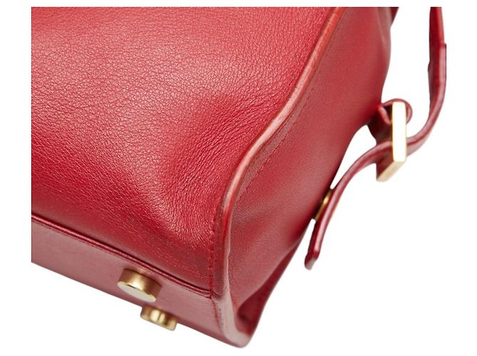 Borsa a mano Saint Laurent Baby Monogram Cabas Rosso - vista 4