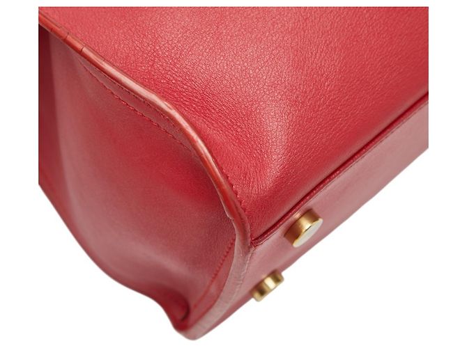 Borsa a mano Saint Laurent Baby Monogram Cabas Rosso - vista 5